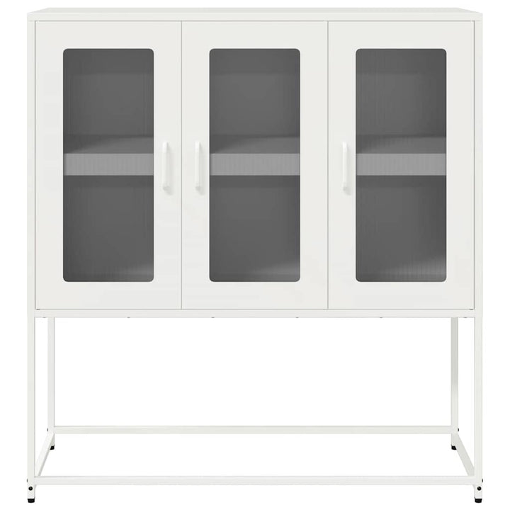 skænk 100,5x39x107 cm koldvalset stål hvid