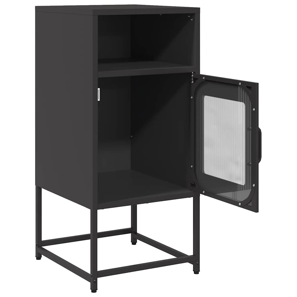 sengebord 36x39x78 cm koldvalset stål sort