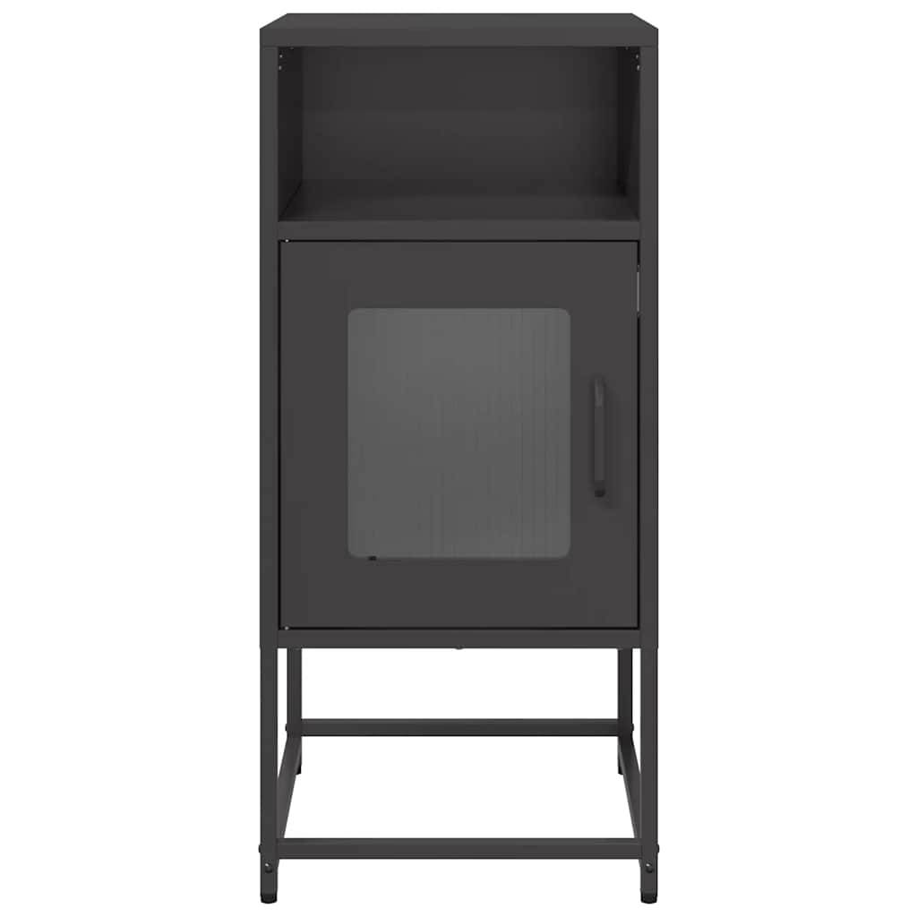 sengebord 36x39x78 cm koldvalset stål sort