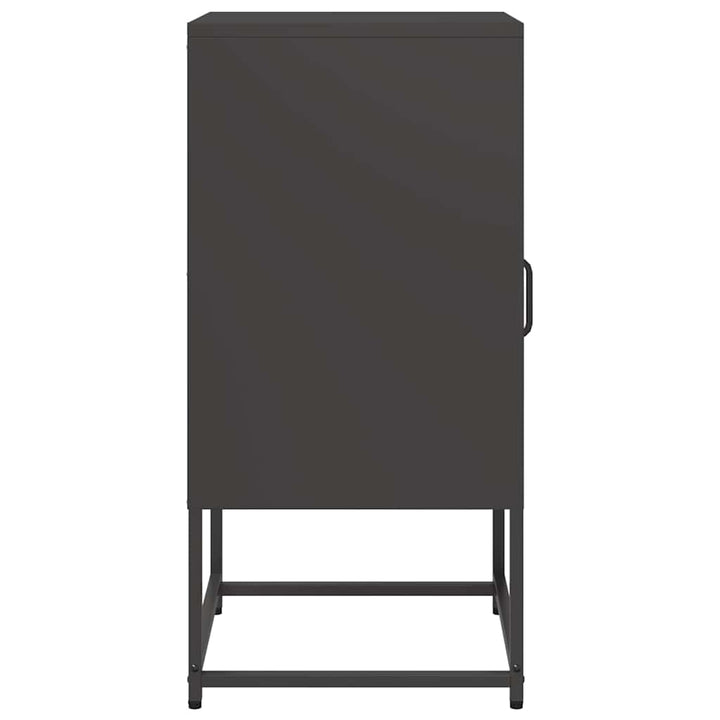 sengebord 36x39x78 cm koldvalset stål sort