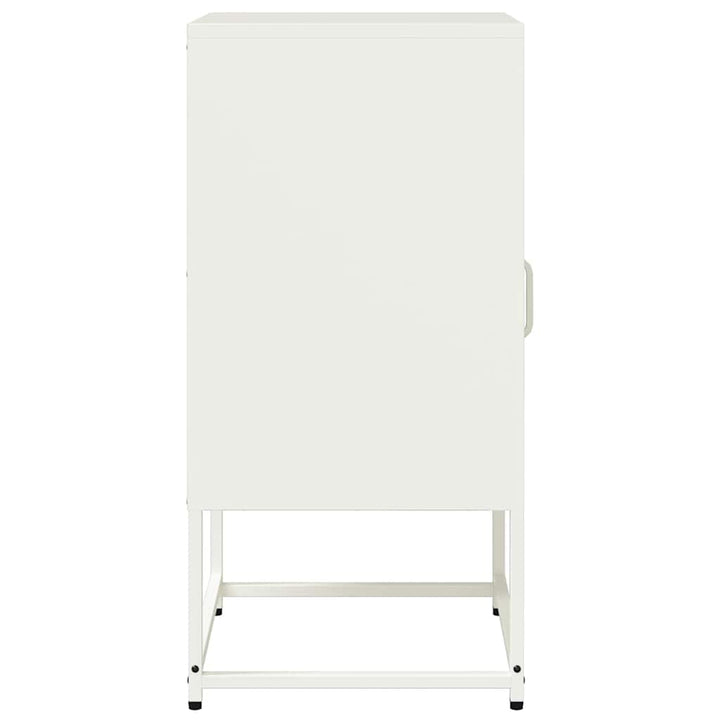 sengebord 36x39x78 cm koldvalset stål hvid