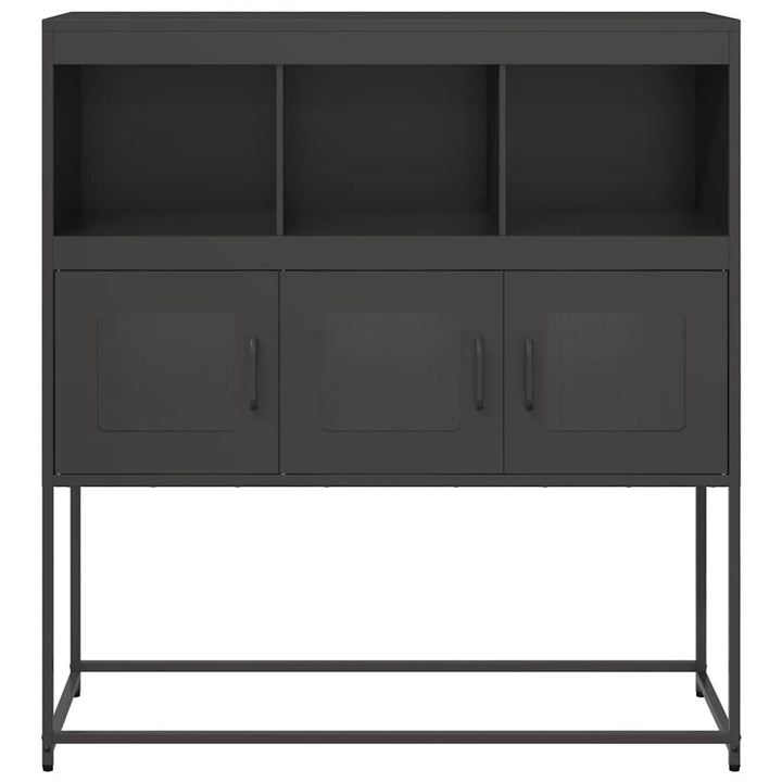 skænk 100,5x39x107 cm koldvalset stål sort
