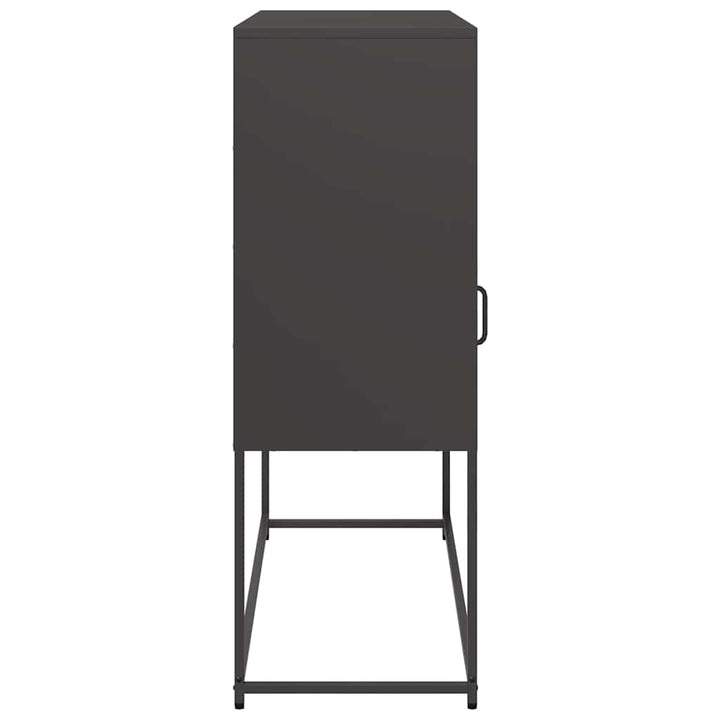 skænk 100,5x39x107 cm koldvalset stål sort