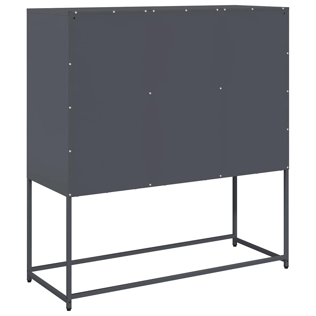 skænk 100,5x39x107 cm koldvalset stål antracitgrå