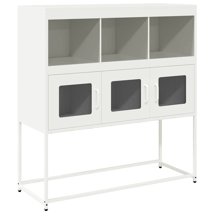 skænk 100,5x39x107 cm koldvalset stål hvid