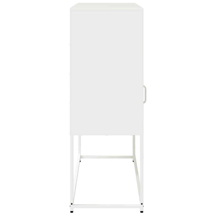 skænk 100,5x39x107 cm koldvalset stål hvid