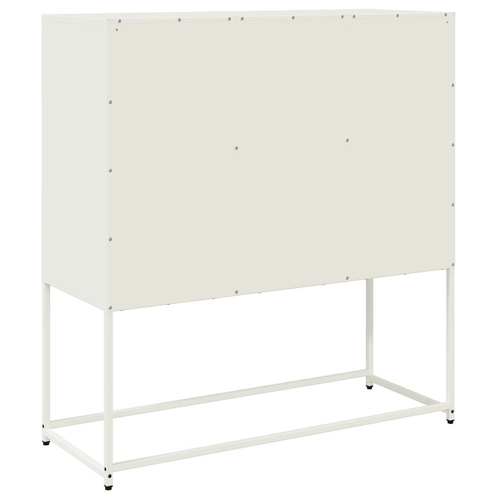 skænk 100,5x39x107 cm koldvalset stål hvid