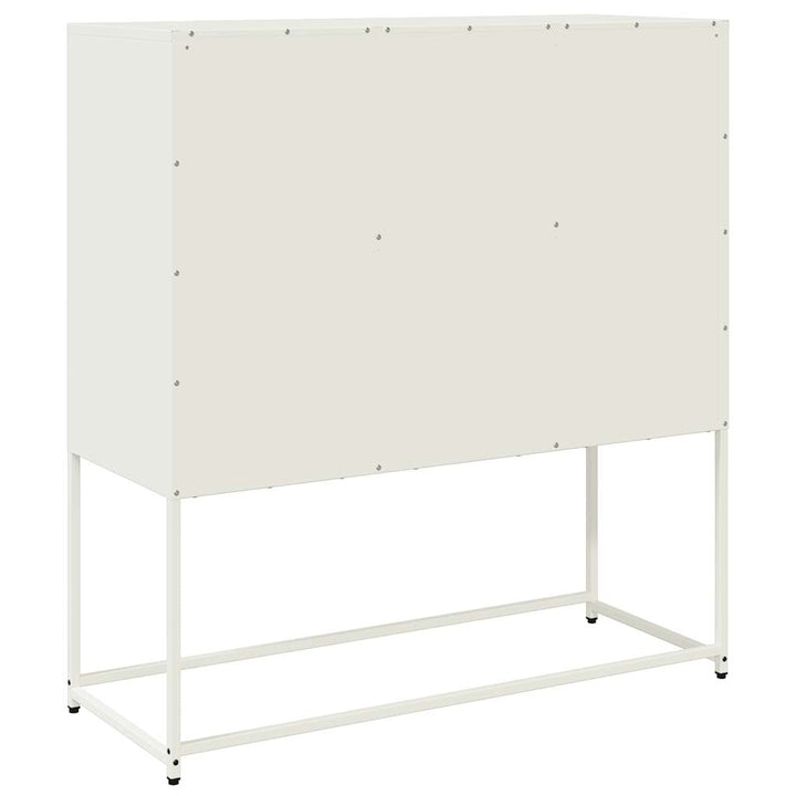 skænk 100,5x39x107 cm koldvalset stål hvid