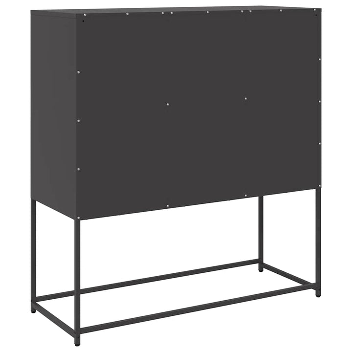 skænk 100,5x39x107 cm koldvalset stål sort