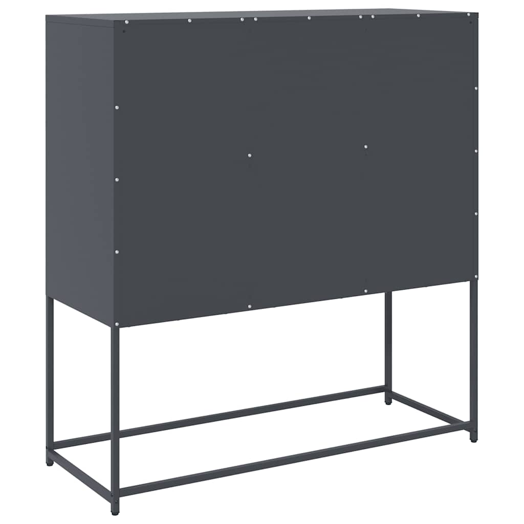 skænk 100,5x39x107 cm koldvalset stål antracitgrå