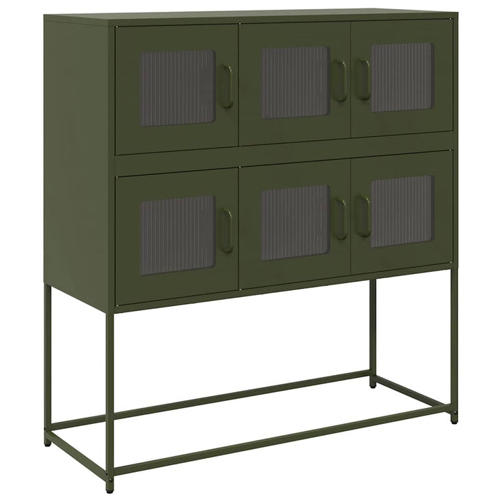skab 100,5x39x107 cm koldvalset stål olivengrøn