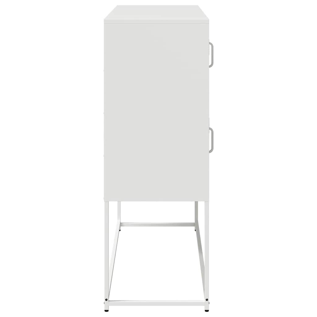 skænk 100,5x39x107 cm koldvalset stål hvid