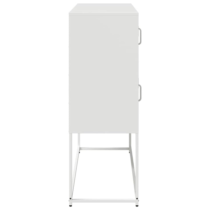 skænk 100,5x39x107 cm koldvalset stål hvid