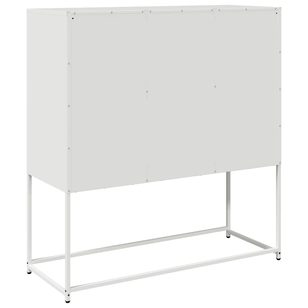 skænk 100,5x39x107 cm koldvalset stål hvid
