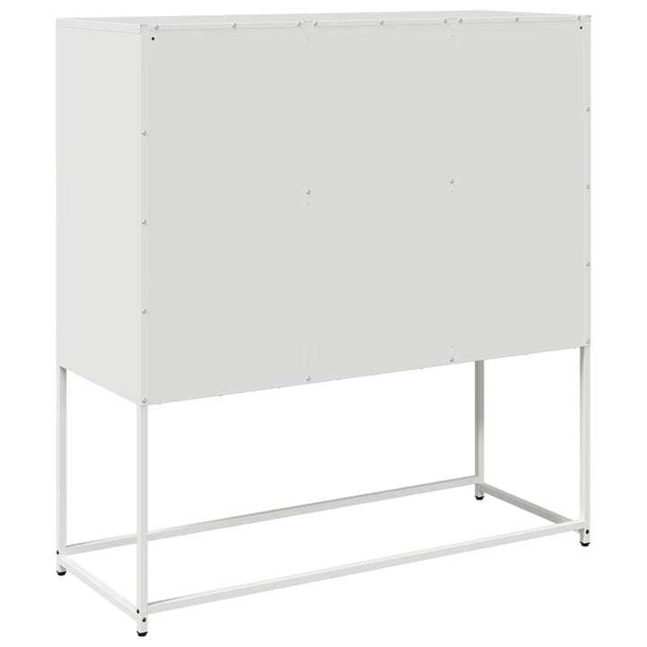 skænk 100,5x39x107 cm koldvalset stål hvid