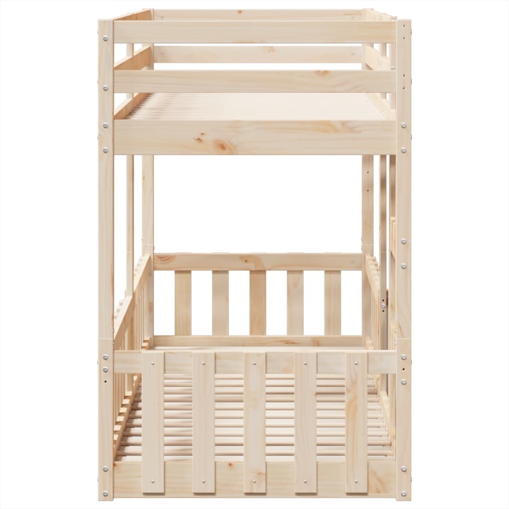 køjeseng 75x190 cm massivt fyrretræ