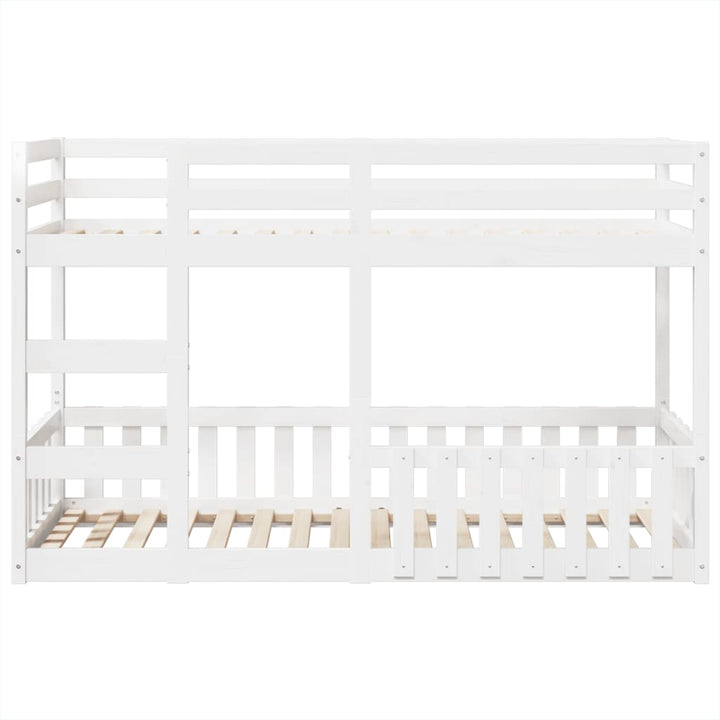 køjeseng 75x190 cm massivt fyrretræ hvid