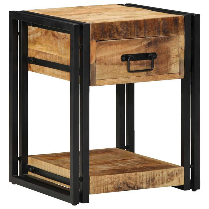 sengeskabe 2 stk 40x40x50 cm massivt ru mangotræ