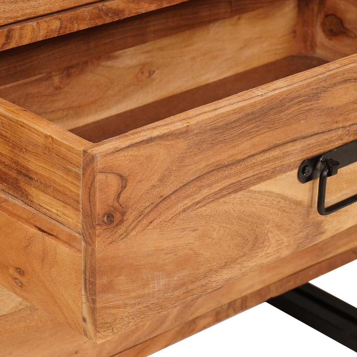 Sideboard med skuffe Brun 66 x 33 x 70 cm Massivt Akacietræ