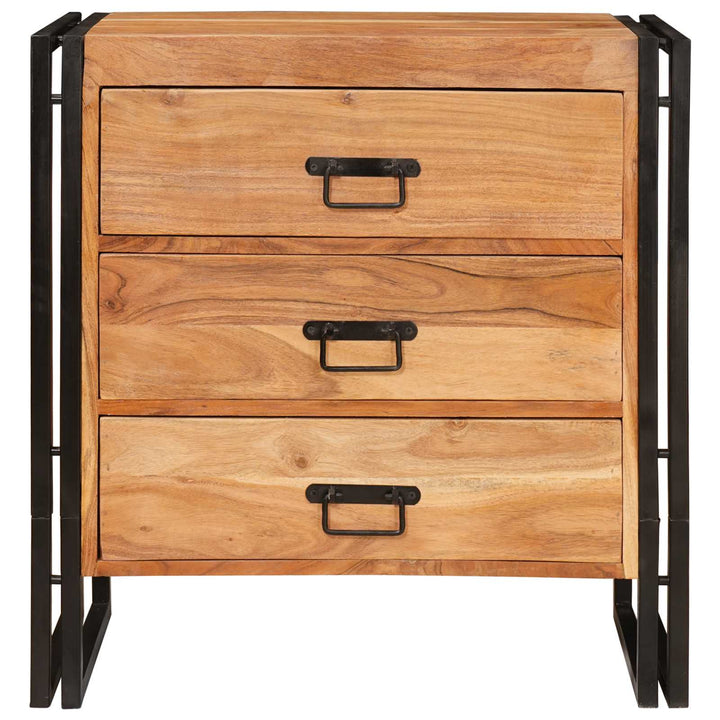 Sideboard med skuffe Brun 66 x 33 x 70 cm Massivt Akacietræ