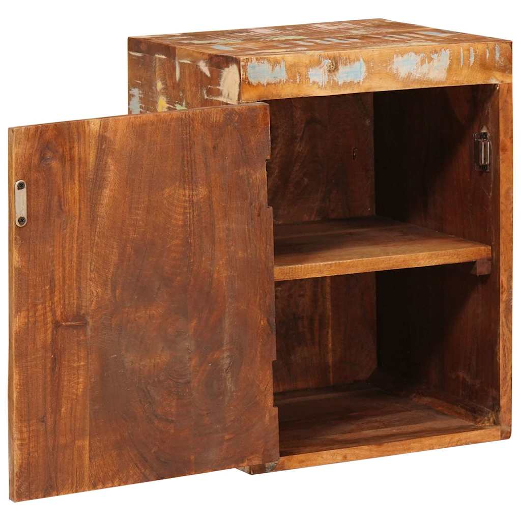 Sengebord 2 pcs Brun 35 x 33 x 48 cm Massivt genbrugstræ