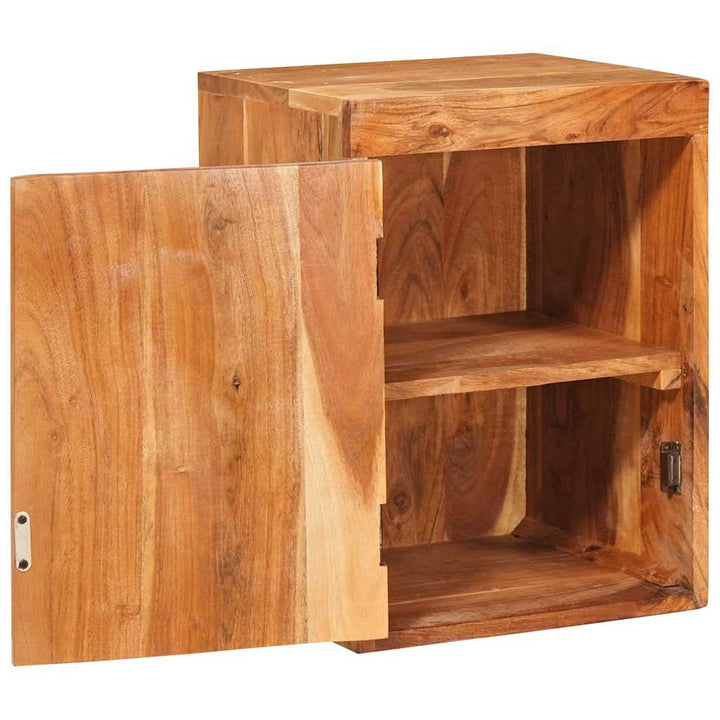 Sengebord 2 pcs Brun 35 x 33 x 48 cm Massivt træ akacie