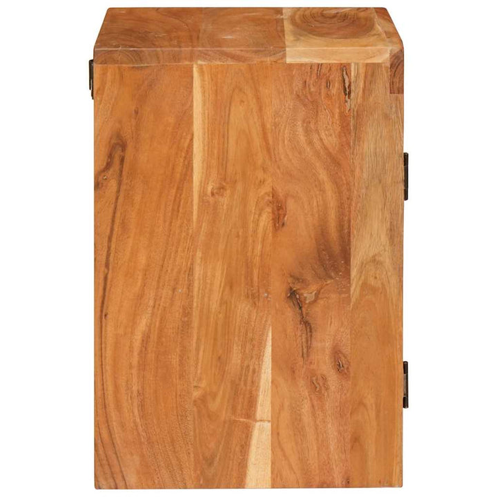 Sengebord 2 pcs Brun 35 x 33 x 48 cm Massivt træ akacie