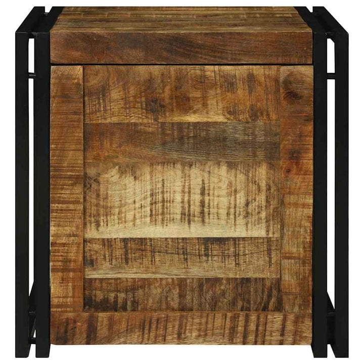 Opbevaringskasse Brun og sort 50 x 50 x 50 cm Rå mango træ