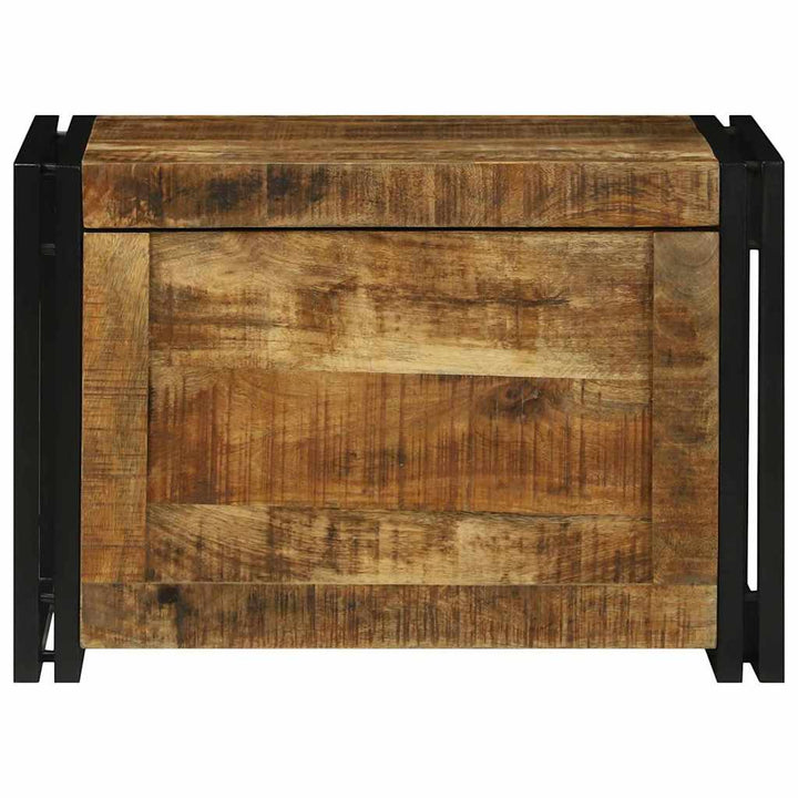 Opbevaringskasse Brun og sort 60 x 40 x 41 cm Massivt mangotræ