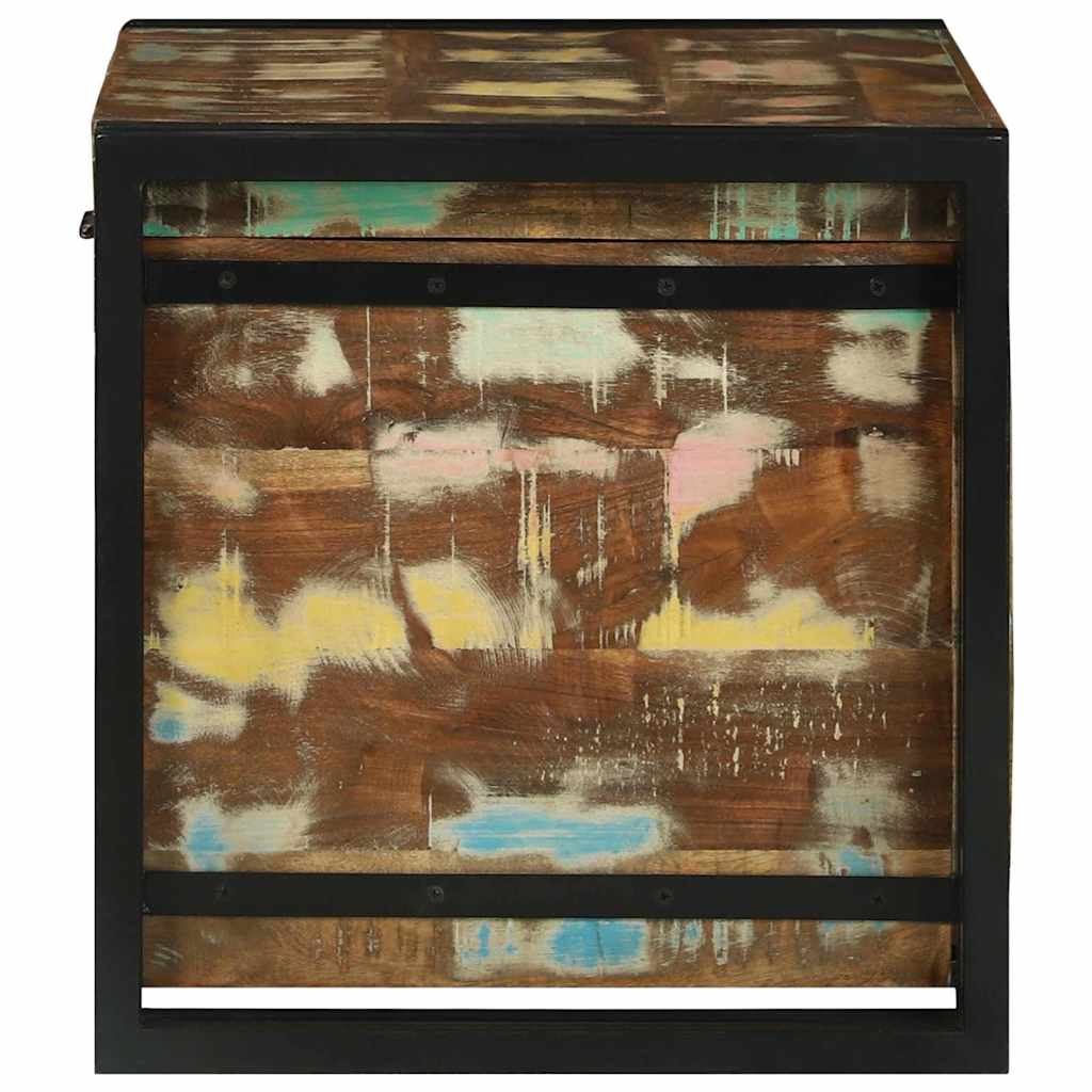 Opbevaringskasse Brun og sort 60 x 40 x 41 cm genbrugstræ