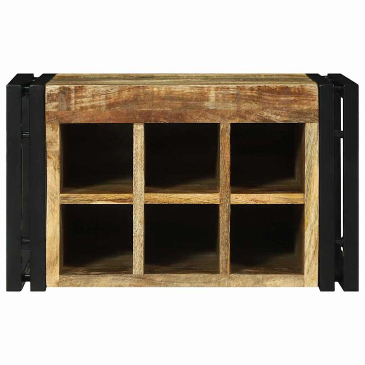 Vinfad 2 pcs Brun og sort 46 x 35 x 27,5 cm Massivt mangotræ