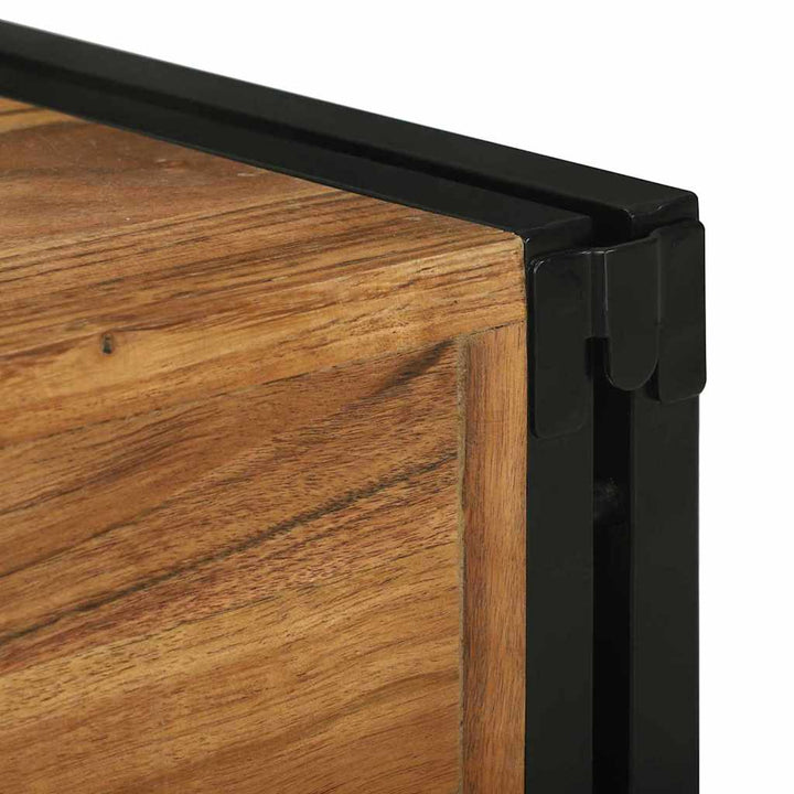 Vinfad 2 pcs Brun og sort 46 x 35 x 27,5 cm Massivt Akacietræ