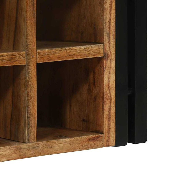 Vinfad 2 pcs Brun og sort 46 x 35 x 27,5 cm Massivt Akacietræ