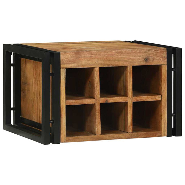 Vinfad 2 pcs Brun og sort 46 x 35 x 27,5 cm Massivt Akacietræ