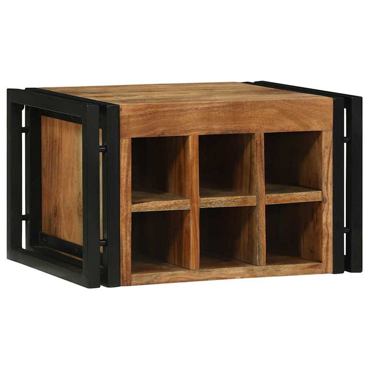 Vinfad 2 pcs Brun og sort 46 x 35 x 27,5 cm Massivt Akacietræ
