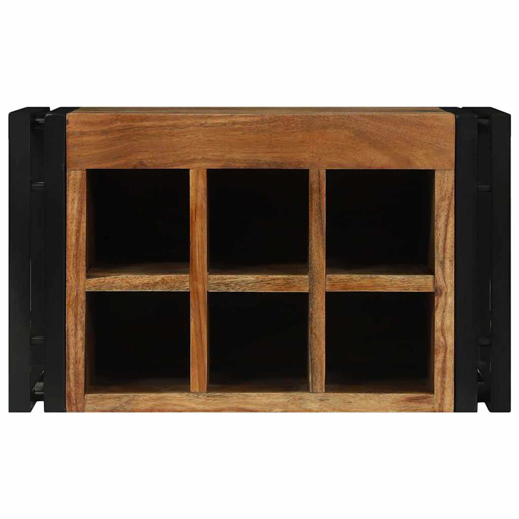 Vinfad 2 pcs Brun og sort 46 x 35 x 27,5 cm Massivt Akacietræ