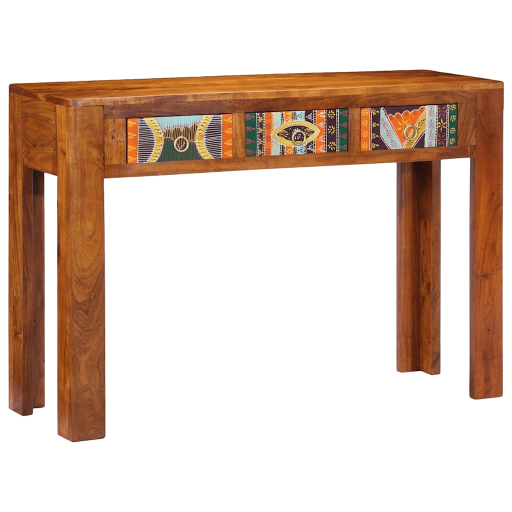 konsolbord 110x35x75 cm massivt akacietræ