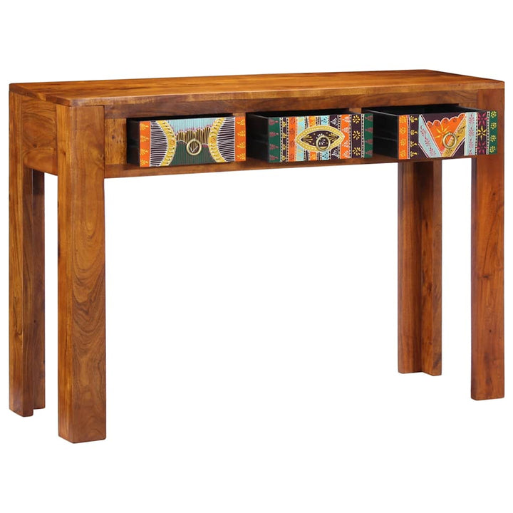 konsolbord 110x35x75 cm massivt akacietræ