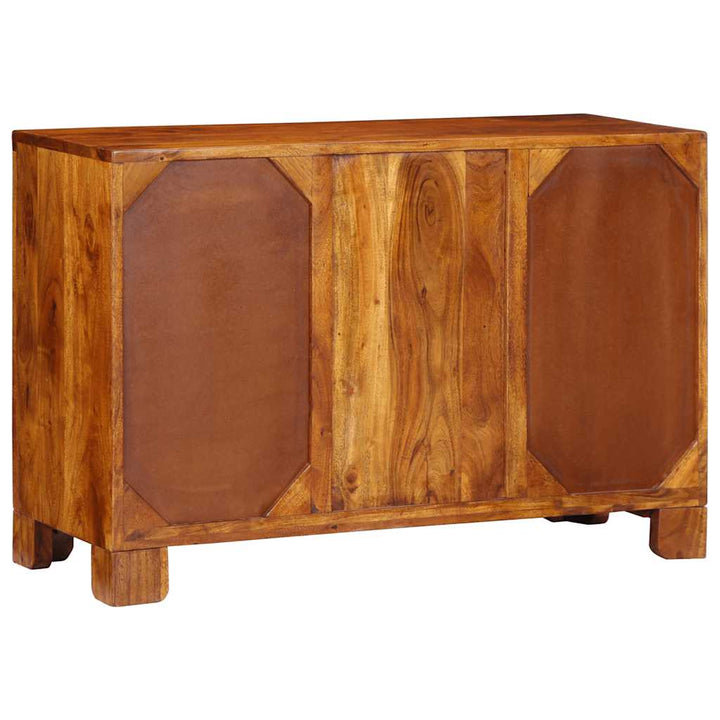 skænk flerfarvet 90x35x60 cm massivt akacietræ