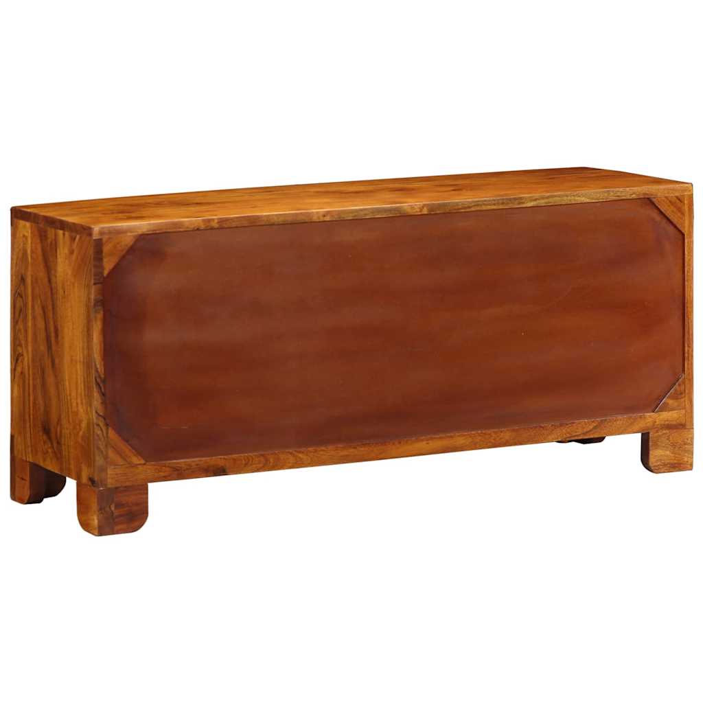 Sko bænk med dør Honningbrun 100 x 35 x 45 cm Akacietræ Massiv