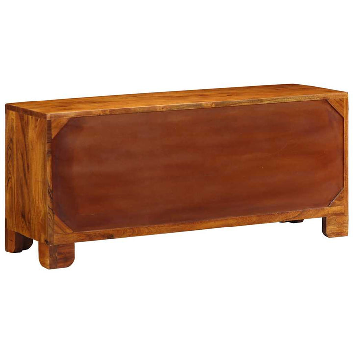 Sko bænk med dør Honningbrun 100 x 35 x 45 cm Akacietræ Massiv