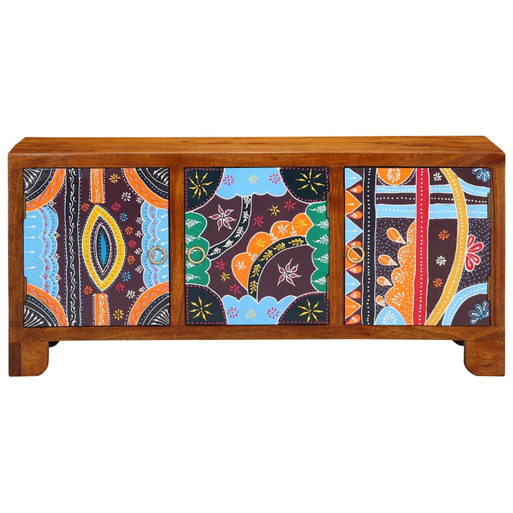 Sko bænk med dør Honningbrun 100 x 35 x 45 cm Akacietræ Massiv