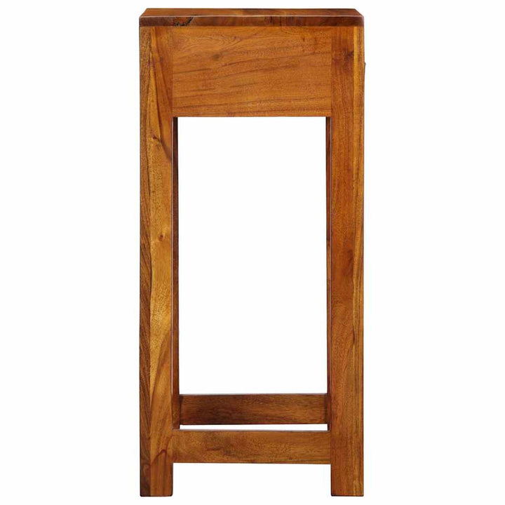 Blomster Endebord med skuffe Brun 35 x 35 x 75 cm