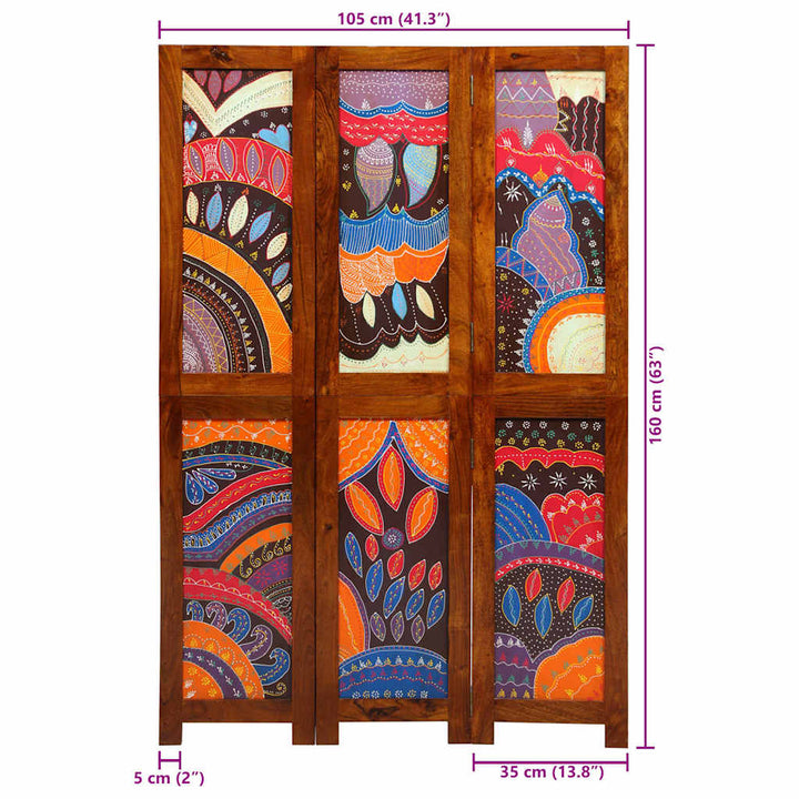 Rumdeler Honningbrun 105 x 1,5 x 160 cm Massivt Akacietræ