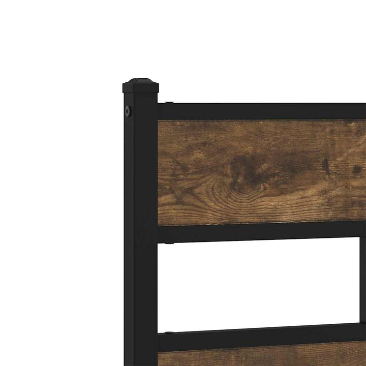 sengeramme uden madras 140x190 cm metal røget egetræsfarve