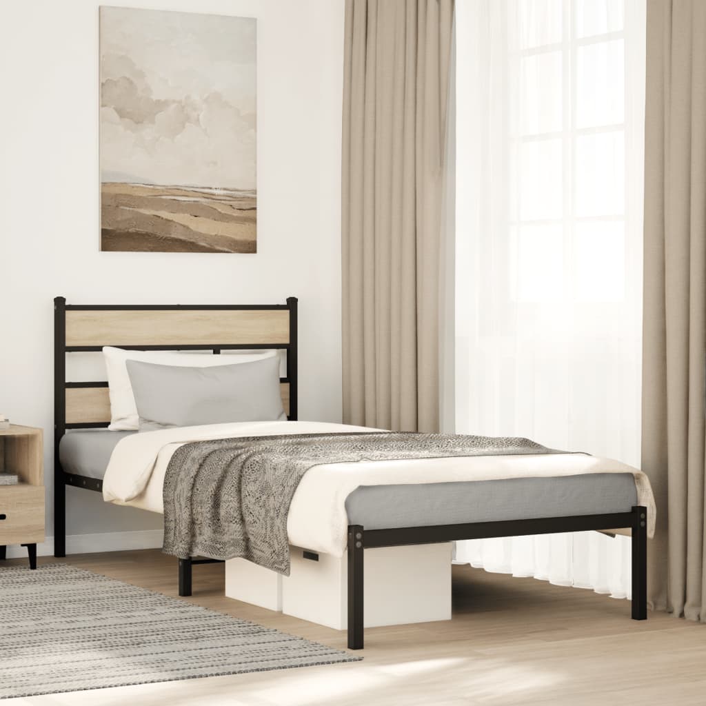 sengeramme uden madras 100x190 cm metal sonoma-eg