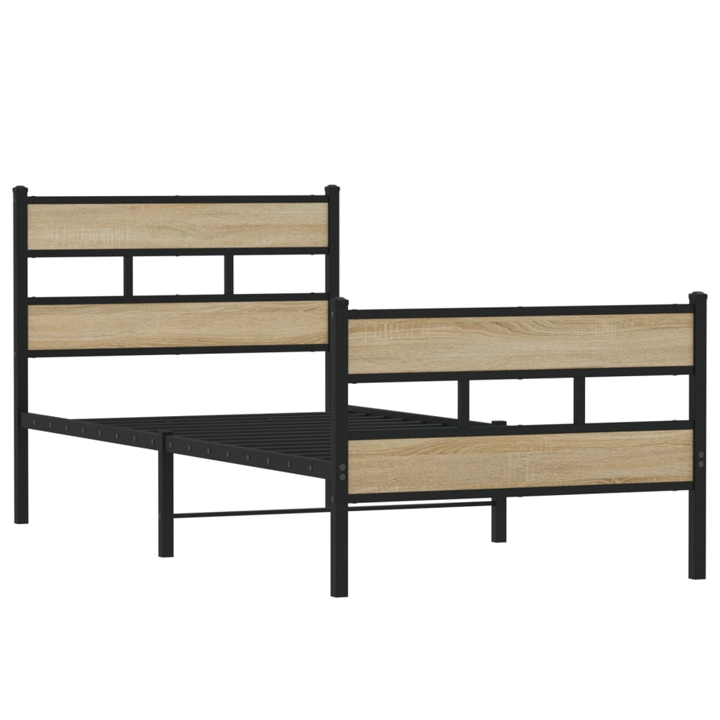 sengeramme uden madras 90x200 cm metal sonoma-eg
