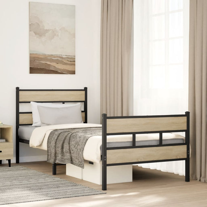 sengeramme uden madras 90x200 cm metal sonoma-eg