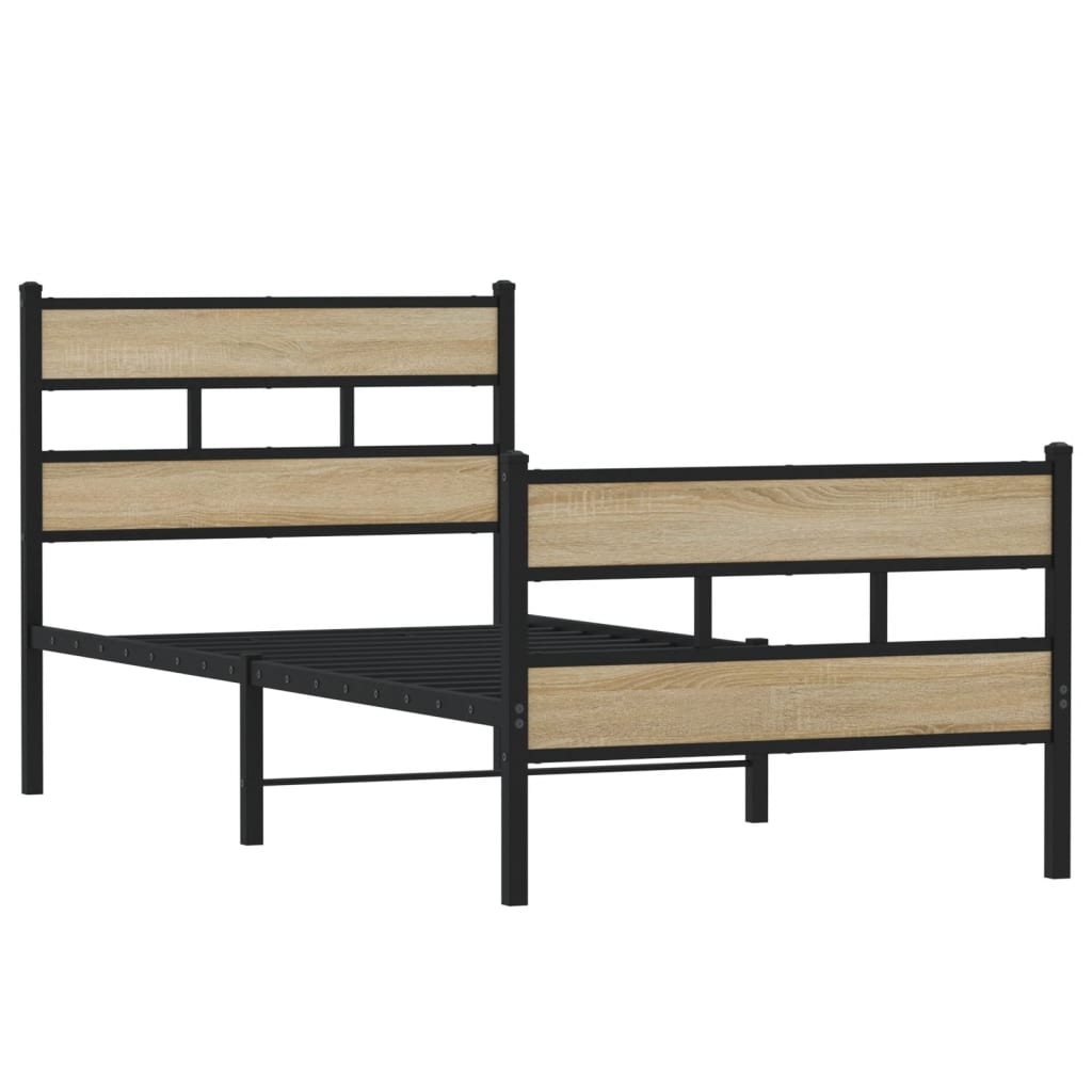 sengeramme uden madras 107x203 cm metal sonoma-eg