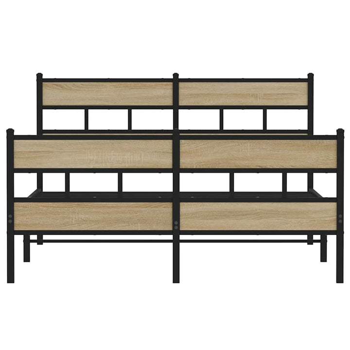sengeramme uden madras 135x190 cm metal sonoma-eg